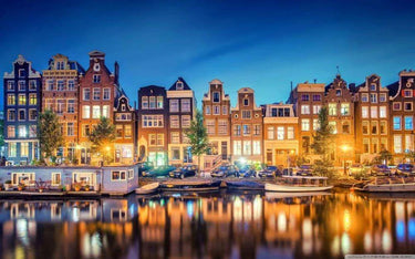 Diamond Painting Amsterdamse amstel met Ronde steentjes 100x55cm - Beste Kwaliteit